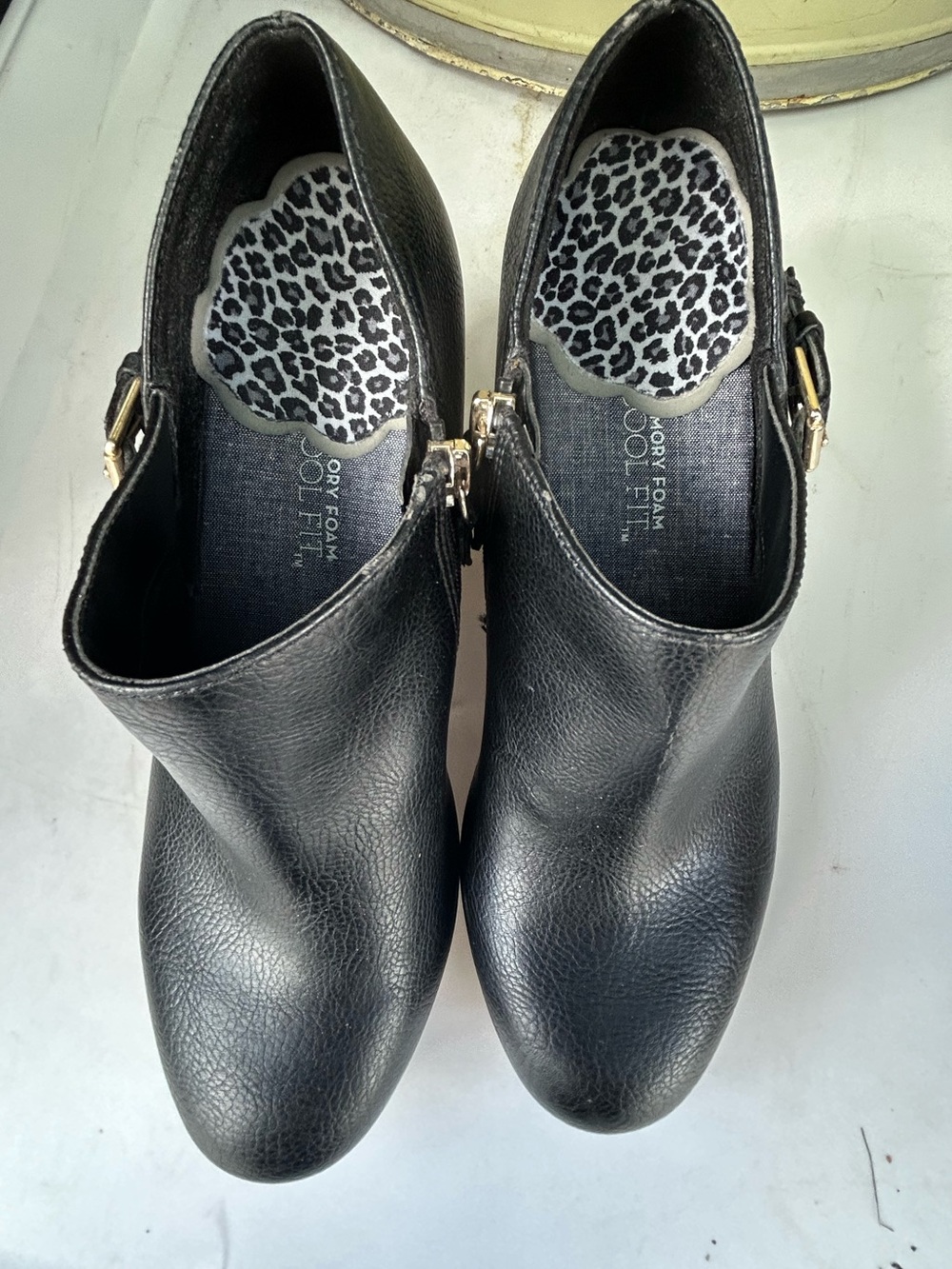 Dr schollls Black Women’s Slip-On Ankle Shoes with Buckle